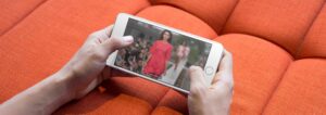 iPhone-showing-woman-in-dress